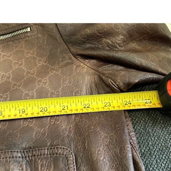 Gucci Signature GG Monogram Leather Jacket - Picture 5 of 13